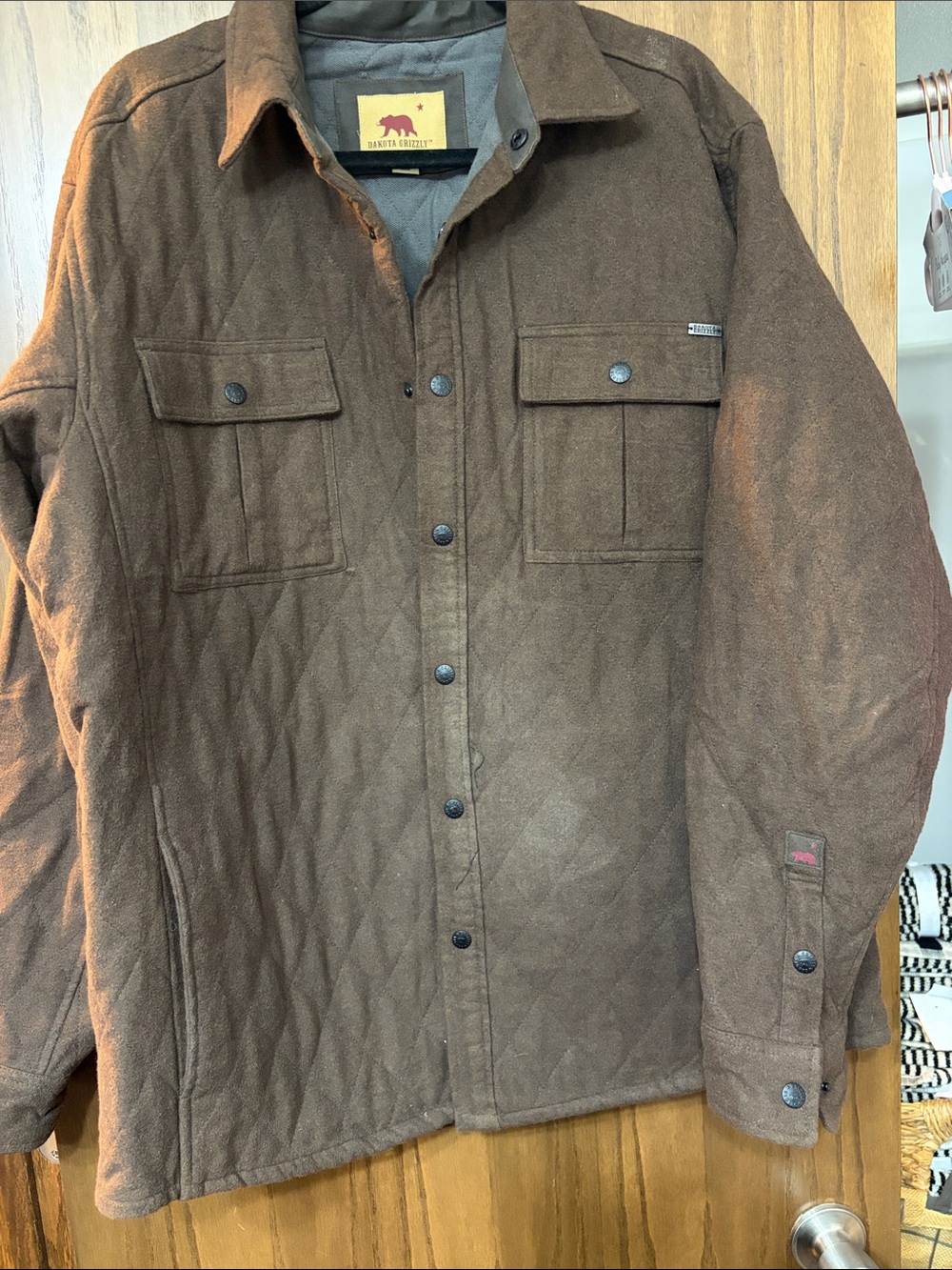 Dakota Grizzly Men's Quilted Brown Lightweight Jacket